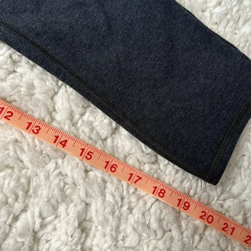 Dark Grey Lululemon High Waisted Capri Cropped Leggings Running Athletic B28